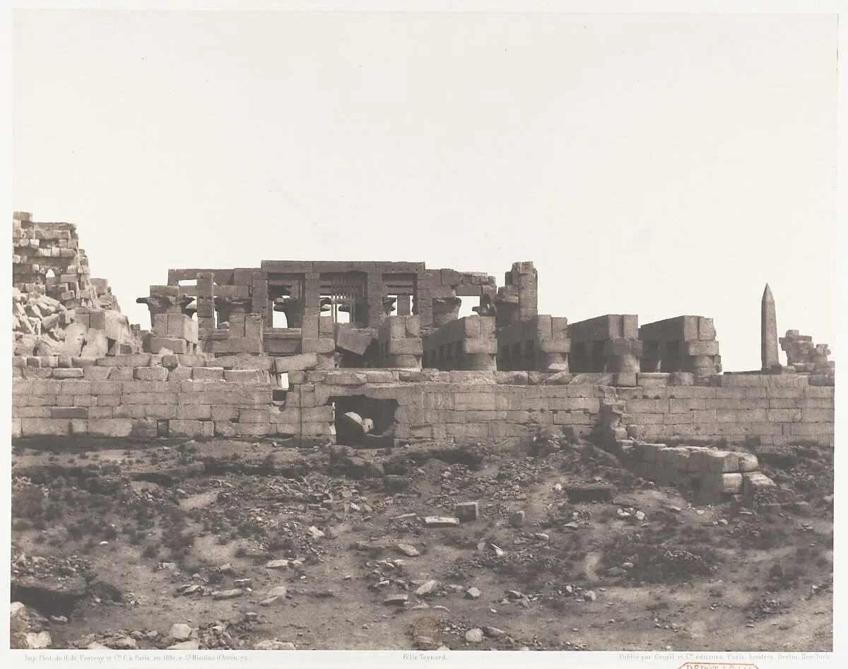 Karnak (Thèbes), Enciente du Palais Vue du Point H — Félix Teynard|Imprimerie Photographique de H. de Fonteny et Cie