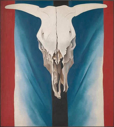 Cow's Skull: Red, White, and Blue