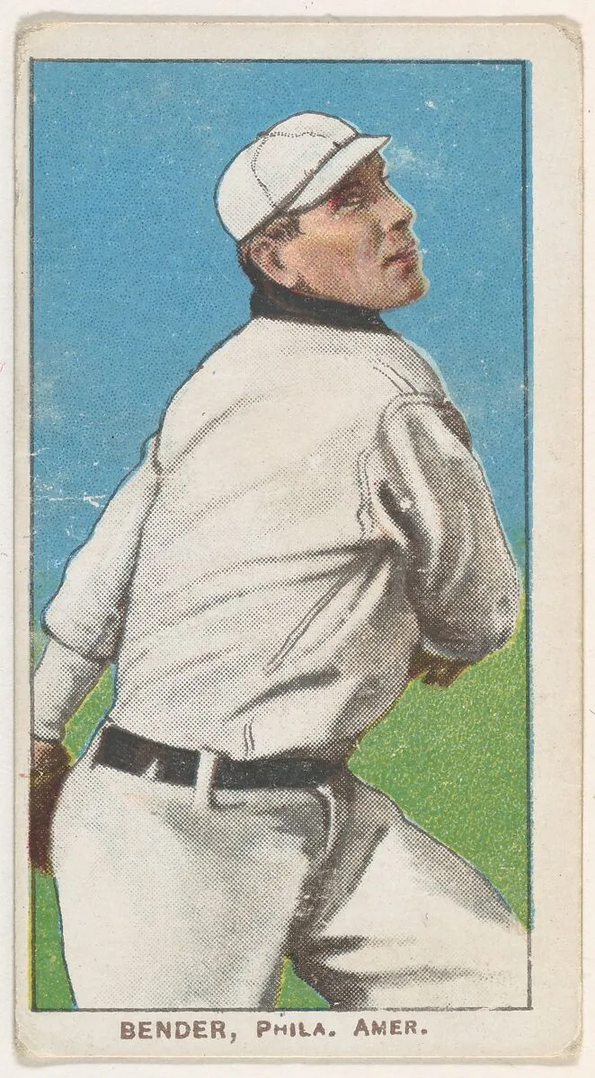 Bender, Philadelphia, American League, from the White Border series (T206) for the American Tobacco Company — American Tobacco Company