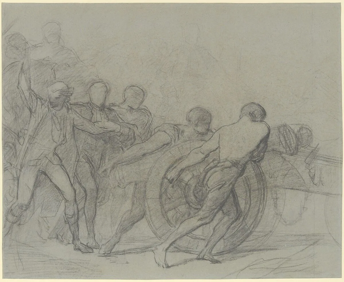 Study for "The Enrollment of the Volunteers of 1792" — Thomas Couture