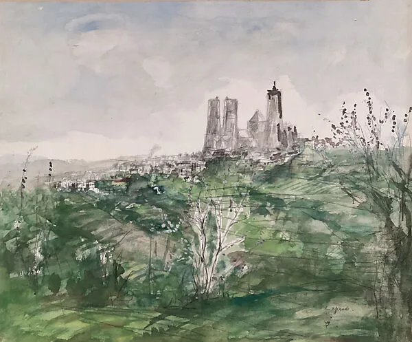 Landscape with Church on Hill — Pierre Laprade
