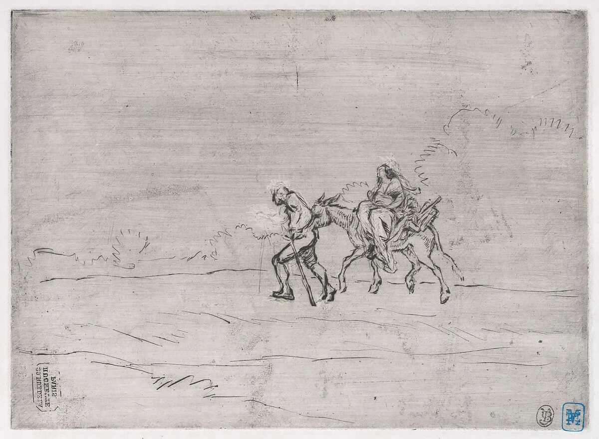 Flight into Egypt — Charles Jacque