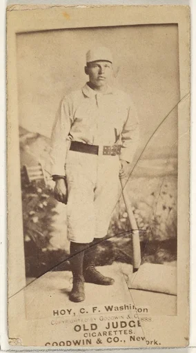 William Ellsworth "Dummy" Hoy, Center Field, Washington Nationals, from the Old Judge series (N172) for Old Judge Cigarettes