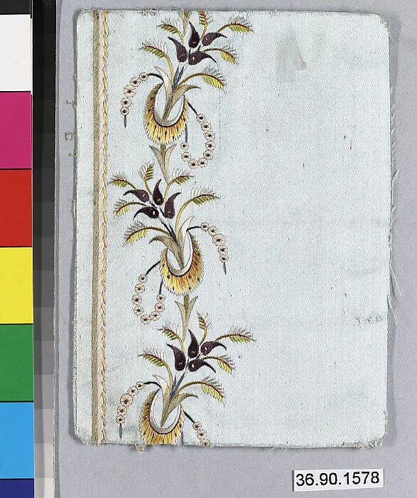 Embroidery sample for a man’s suit or waistcoat — Unknown