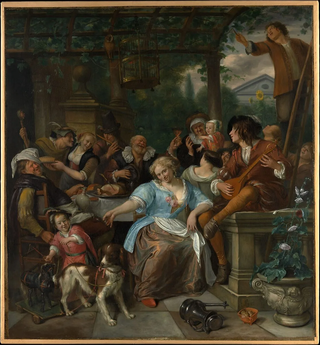 Merry Company on a Terrace — Jan Steen