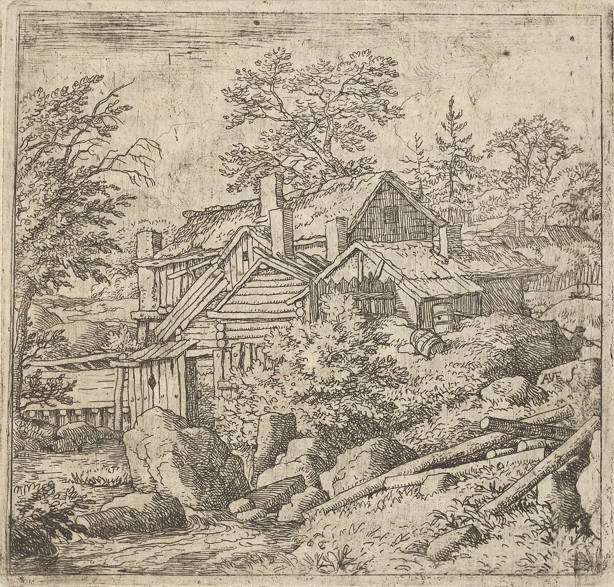 The Hamlet on the Mountainside — Allart van Everdingen