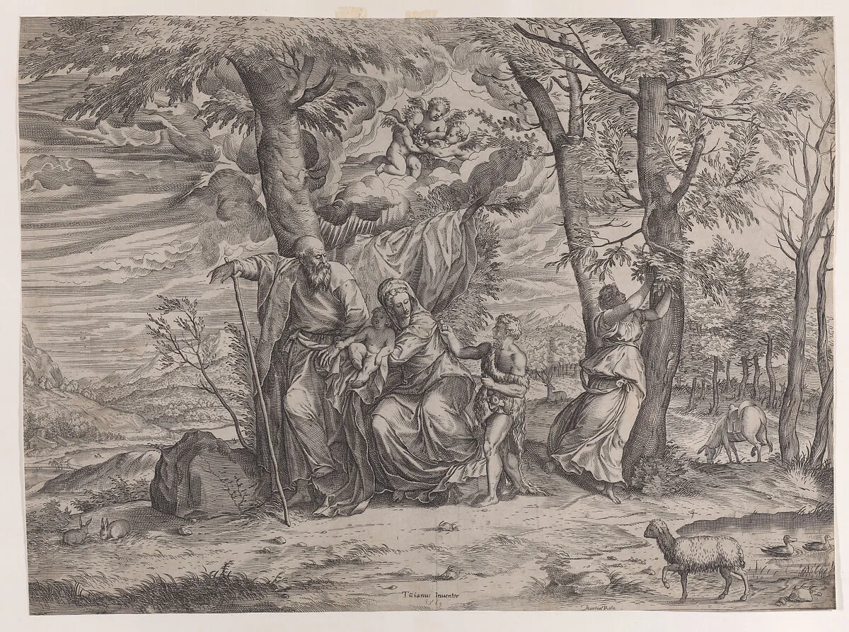 The rest on the flight into Egypt — Titian (Tiziano Vecellio)|Martino Rota
