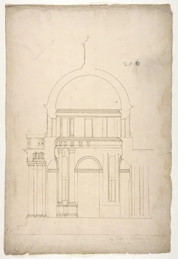 S. Pietro in Montorio, Tempietto, section (recto) blank (verso)