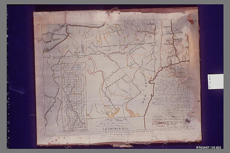 Embroidered Map Sampler — Unknown