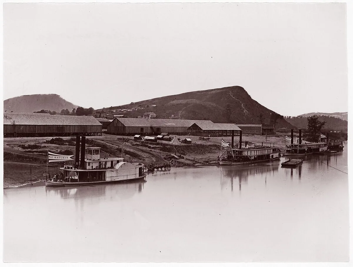 Tennessee River at Chattanooga (81 Lookout Mountain Spur) — George N. Barnard|Mathew B. Brady