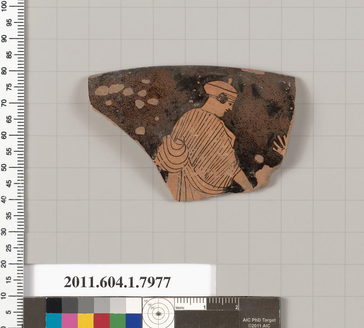 Terracotta rim fragment of a kylix (drinking cup) — Unknown
