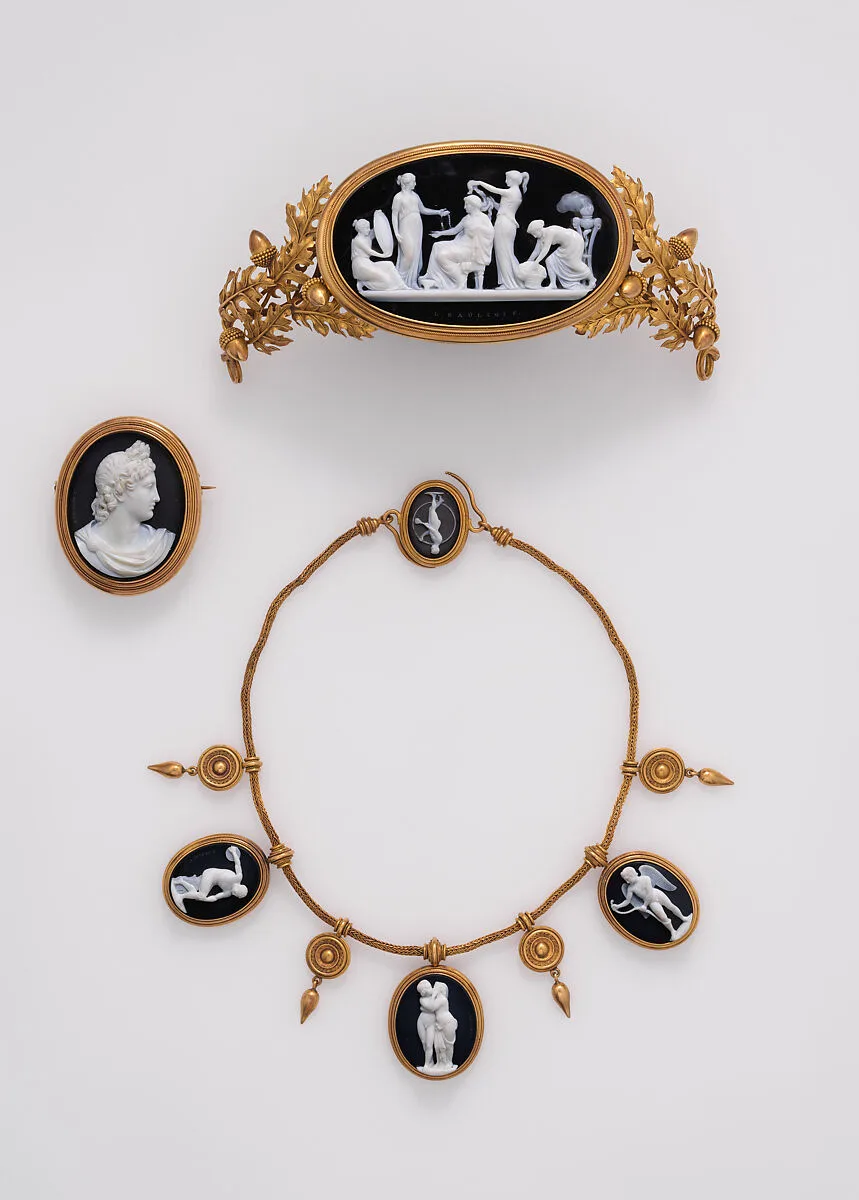 Parure: tiara, necklace, and brooch — John Gibson|Luigi Saulini