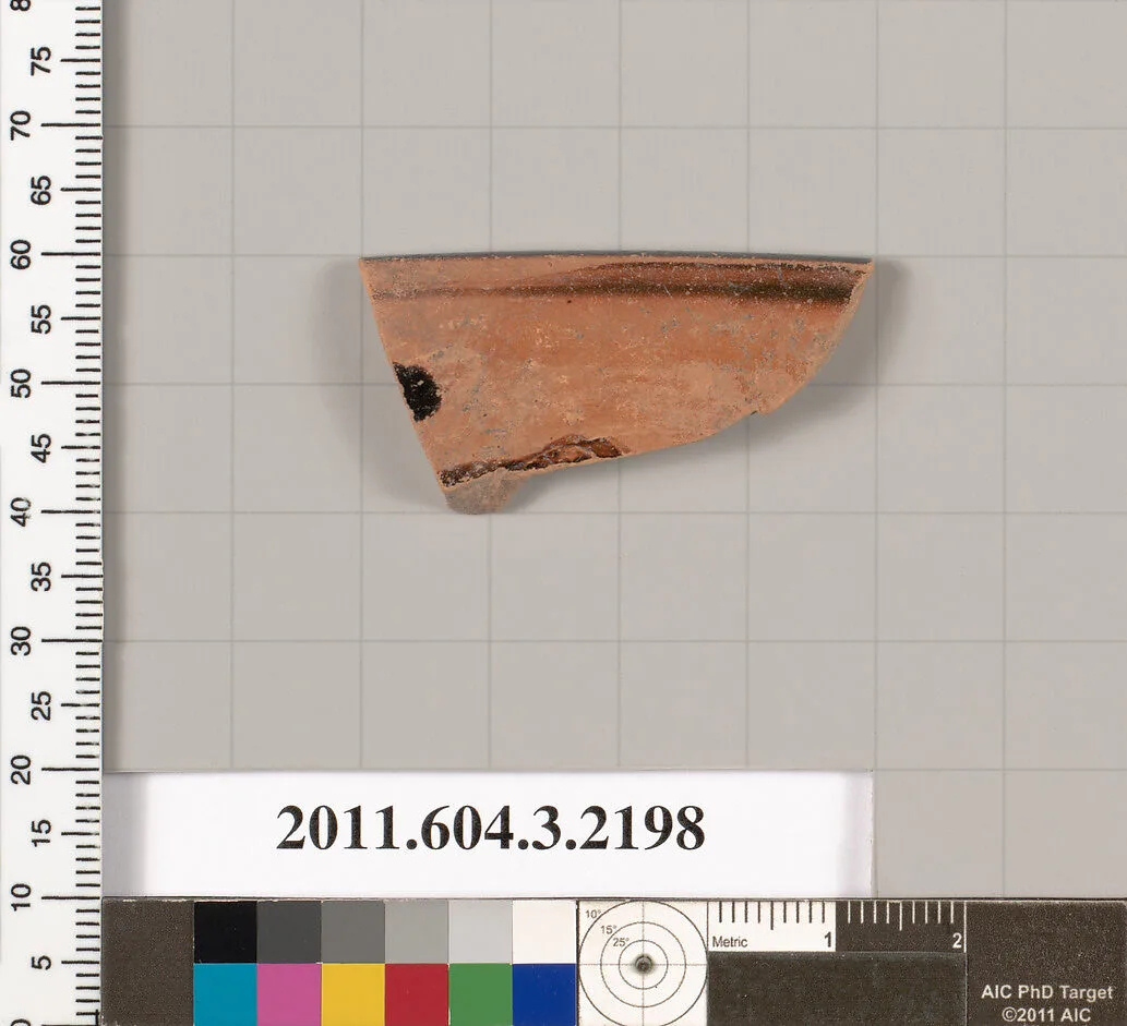 Terracotta rim fragment of a kylix (drinking cup) — Unknown
