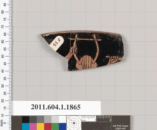 Terracotta rim fragment of a kylix (drinking cup)