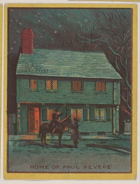 Home of Paul Revere, collector card from the Famous Buildings series (D30), issued by the Weber Baking Company — Weber Baking Company