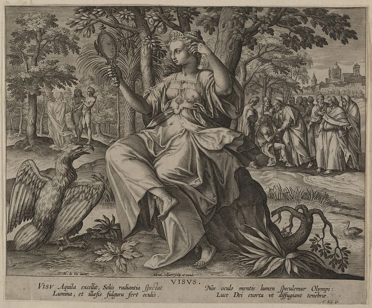 Sight (Visus), from the Fiver Senses — Maerten de Vos|Adriaen Collaert