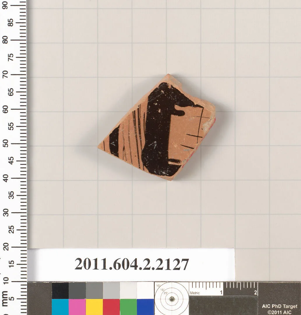 Terracotta fragment of a pot; glazed on the inside — Unknown