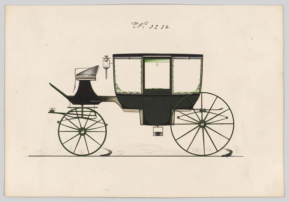 Design for Curtain Quarter Coach, no. 3234 — Brewster & Co.