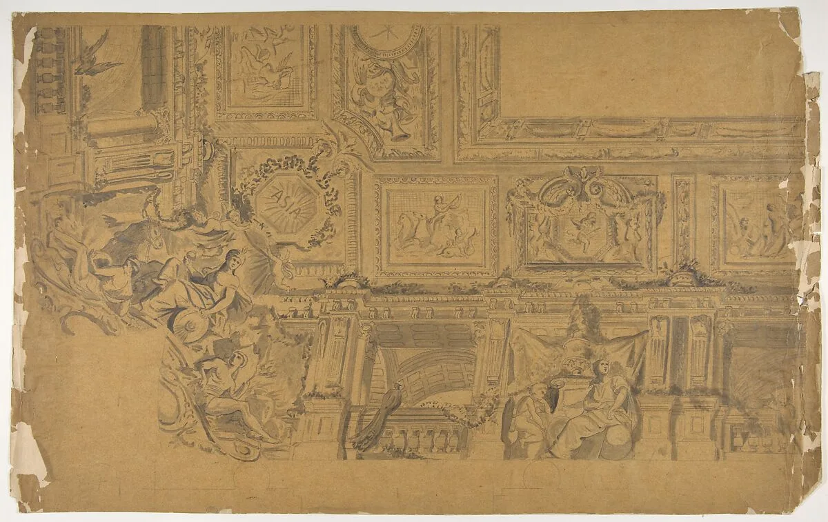 Ceiling and Cove Designs, Hôtel Rothschild, Vienna — Jules-Edmond-Charles Lachaise|Eugène-Pierre Gourdet