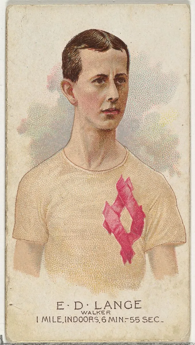 E.D. Lange, Walker, from World's Champions, Series 2 (N29) for Allen & Ginter Cigarettes — Lindner, Eddy & Claus|Allen & Ginter