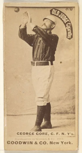 George F. "Piano Legs" Gore, Center Field, New York, from the Old Judge series (N172) for Old Judge Cigarettes