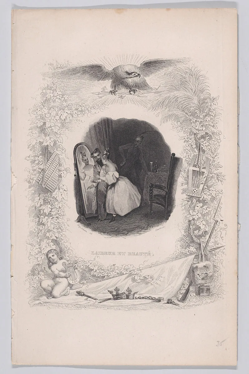 "Ugliness and Beauty" from The Songs of Béranger — Fournier & Perrotin|Pierre Jean de Béranger|Melchior Péronard|Tony Johannot|François-Louis Français