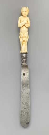 Knife with winged putto handle