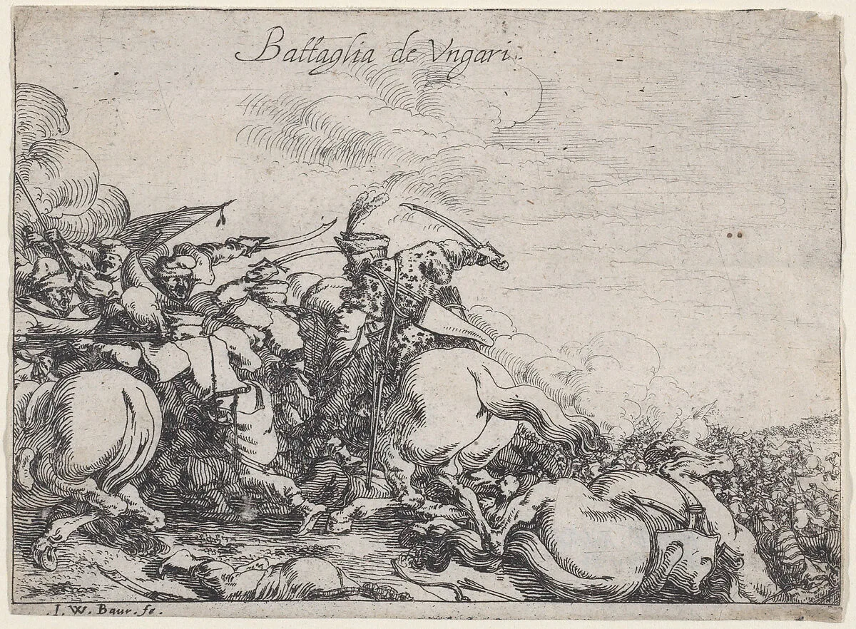 Battaglia de Ungari, from 'Battles of Different Nations' (Capricci di varie battaglie) — Johann Wilhelm Baur