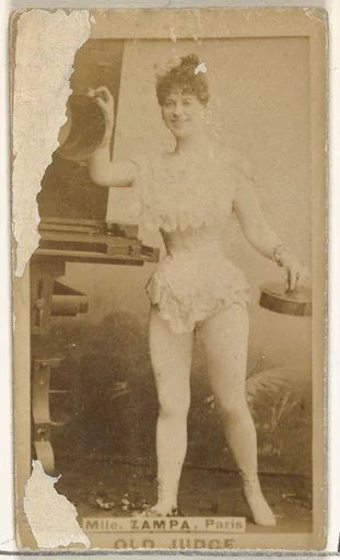 Mlle. Zampa, Paris, from the Actors and Actresses series (N171) for Old Judge Cigarettes