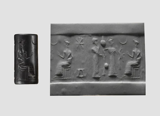 Cylinder seal with ritual scene