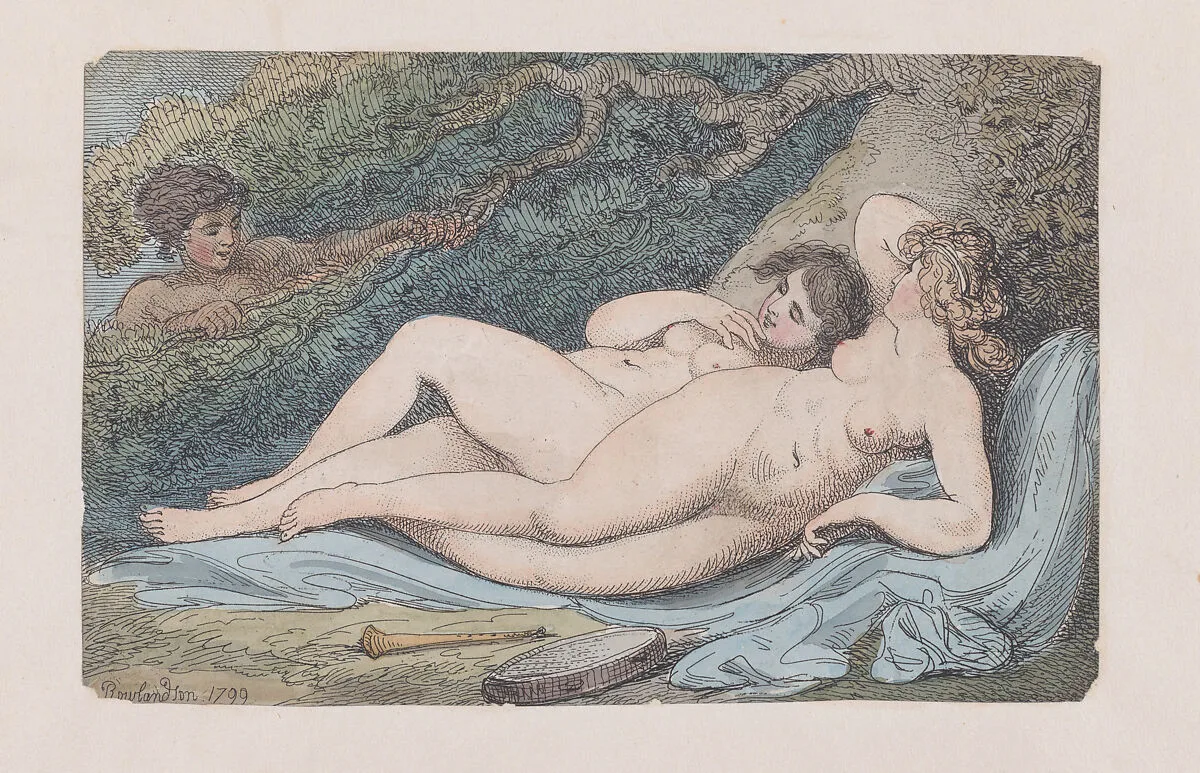 Wood-Nymphs (The Discovery) — Giovanni Battista Cipriani|Thomas Rowlandson