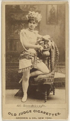 Sundereggle, from the Actors and Actresses series (N171) for Old Judge Cigarettes
