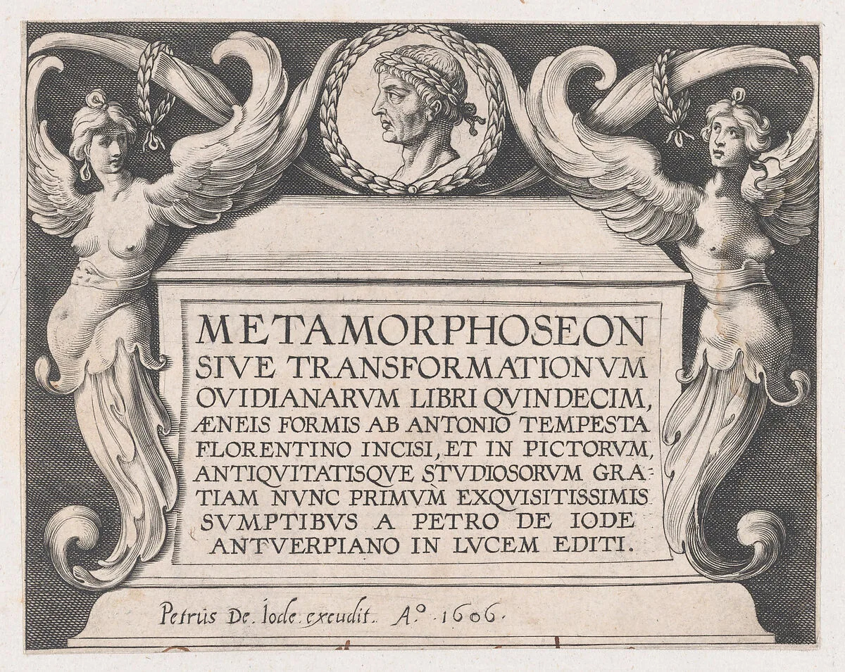 Titlepage to Ovid's 'Metamorphoses' — Antonio Tempesta|Pieter de Jode I