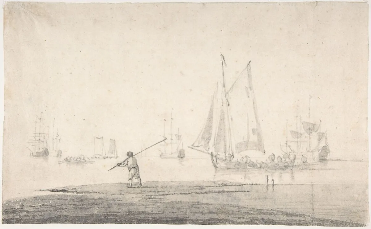 Boats Becalmed — Willem van de Velde II