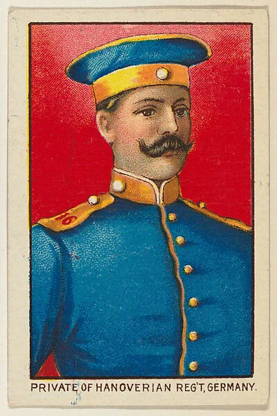 Private of Hanoverian Regiment, Germany, from the Military series (T79) issued by the American Tobacco Company — American Tobacco Company