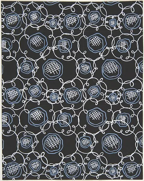 Fabric Design with Blue Flowers — Paul Poiret
