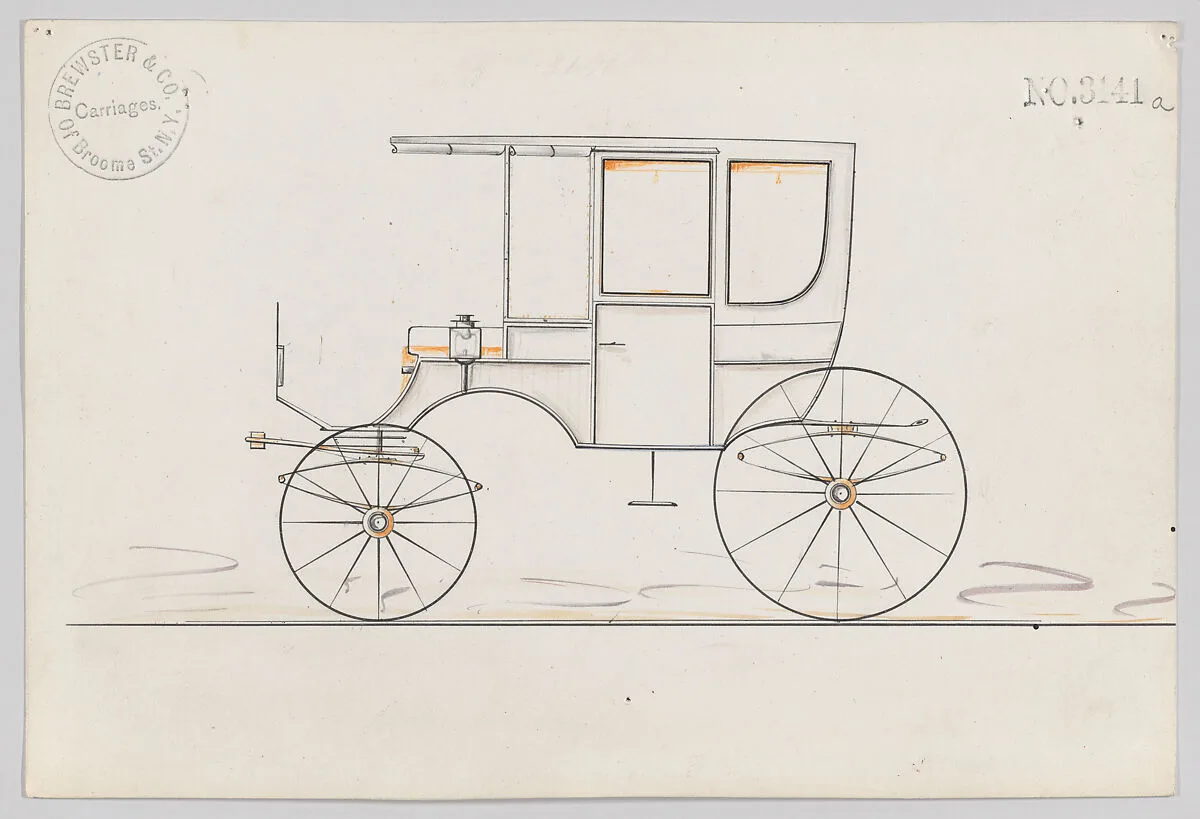 Design for 6 seat Rockaway, no. 3141a — Brewster & Co.
