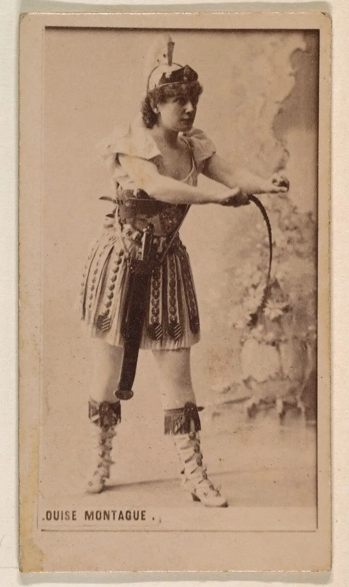 Louise Montague, from the Actresses series (N245) issued by Kinney Brothers to promote Sweet Caporal Cigarettes — Kinney Brothers Tobacco Company