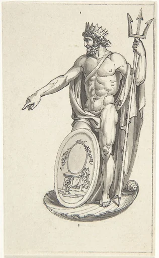 Design for Neptune with an Oval Medallion