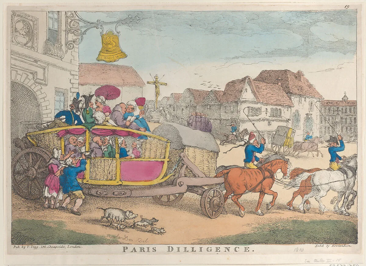 Paris Diligence — Thomas Tegg|Thomas Rowlandson