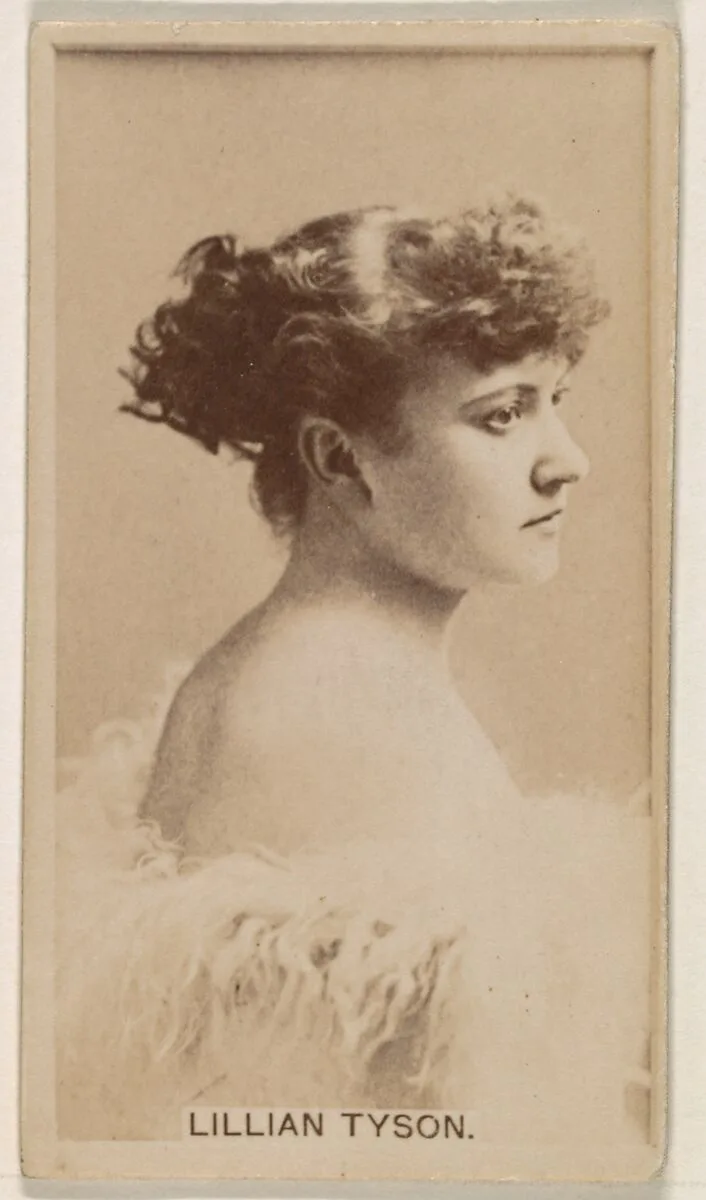 Lillian Tyson, from the Actresses series (N245) issued by Kinney Brothers to promote Sweet Caporal Cigarettes — Kinney Brothers Tobacco Company