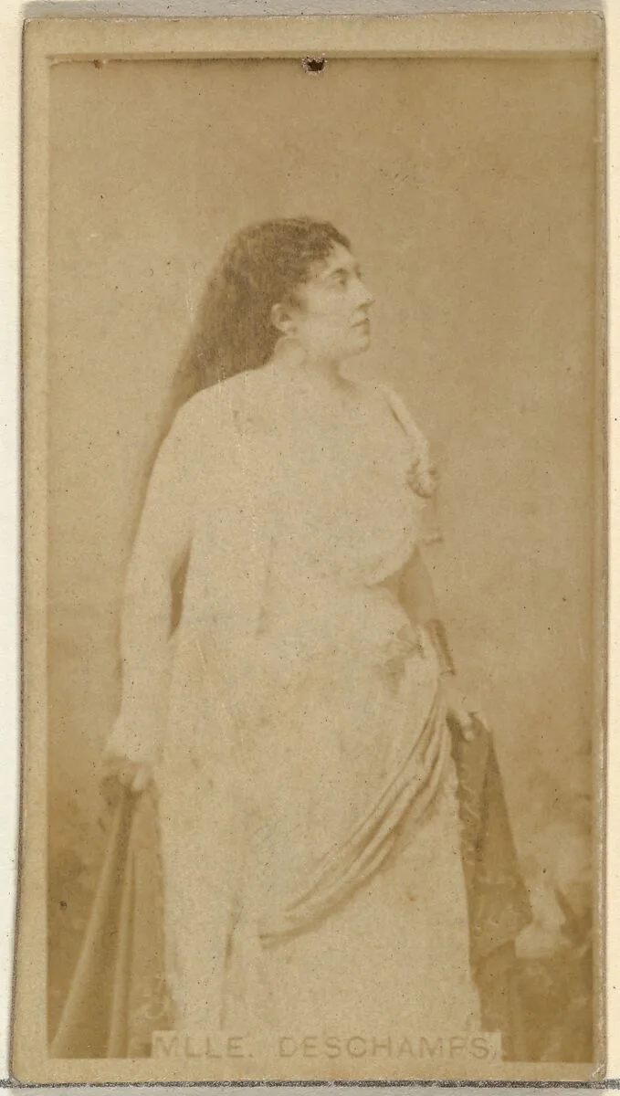 Mlle. Deschamps, from the Actors and Actresses series (N145-8) issued by Duke Sons & Co. to promote Duke Cigarettes — W. Duke, Sons & Co.|American Tobacco Company