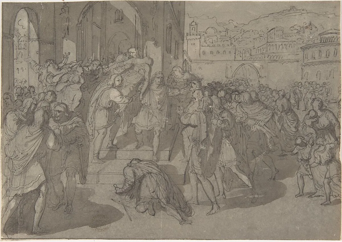 Virginius and Virginia (?) — Wilhelm von Kaulbach