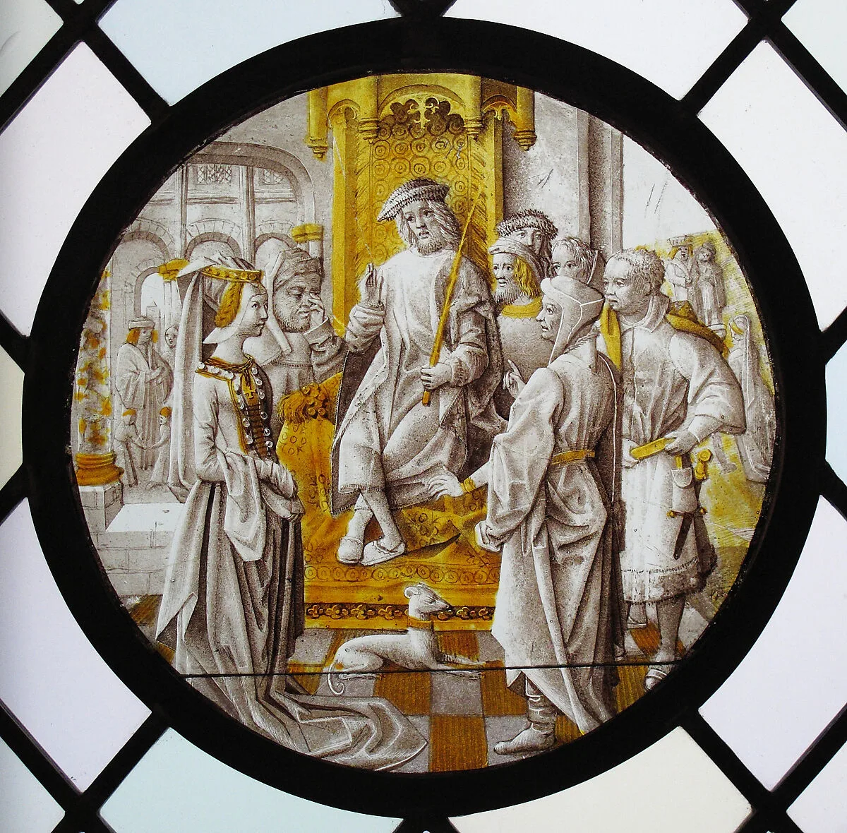 Roundel with Susanna Before the Judge — Unknown