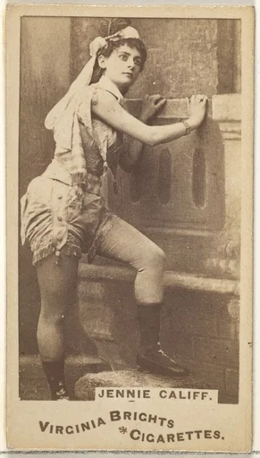 Jennie Califf, from the Actors and Actresses series (N45, Type 1) for Virginia Brights Cigarettes