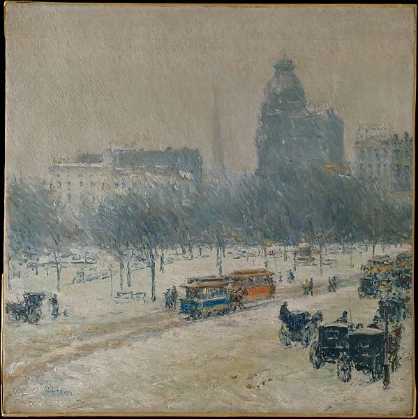 Winter in Union Square — Childe Hassam
