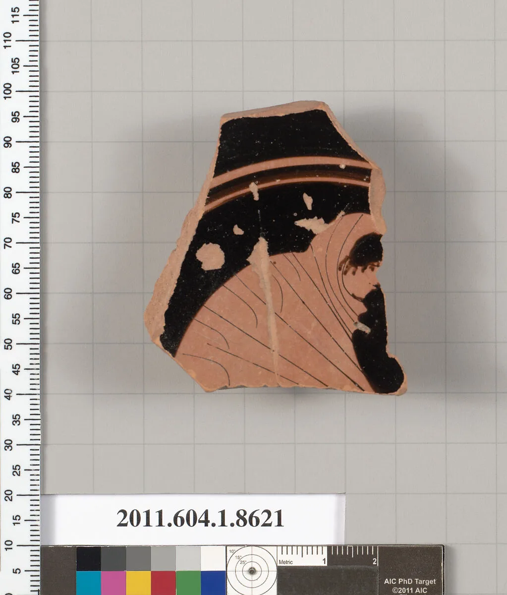 Terracotta fragment of a stemless kylix (drinking cup) — Unknown