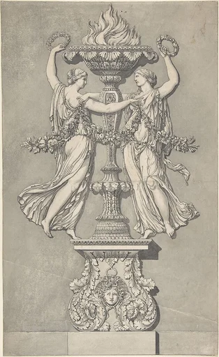 Candelabrum with Two Victory Figures (for 'Ornamenti Diversi')