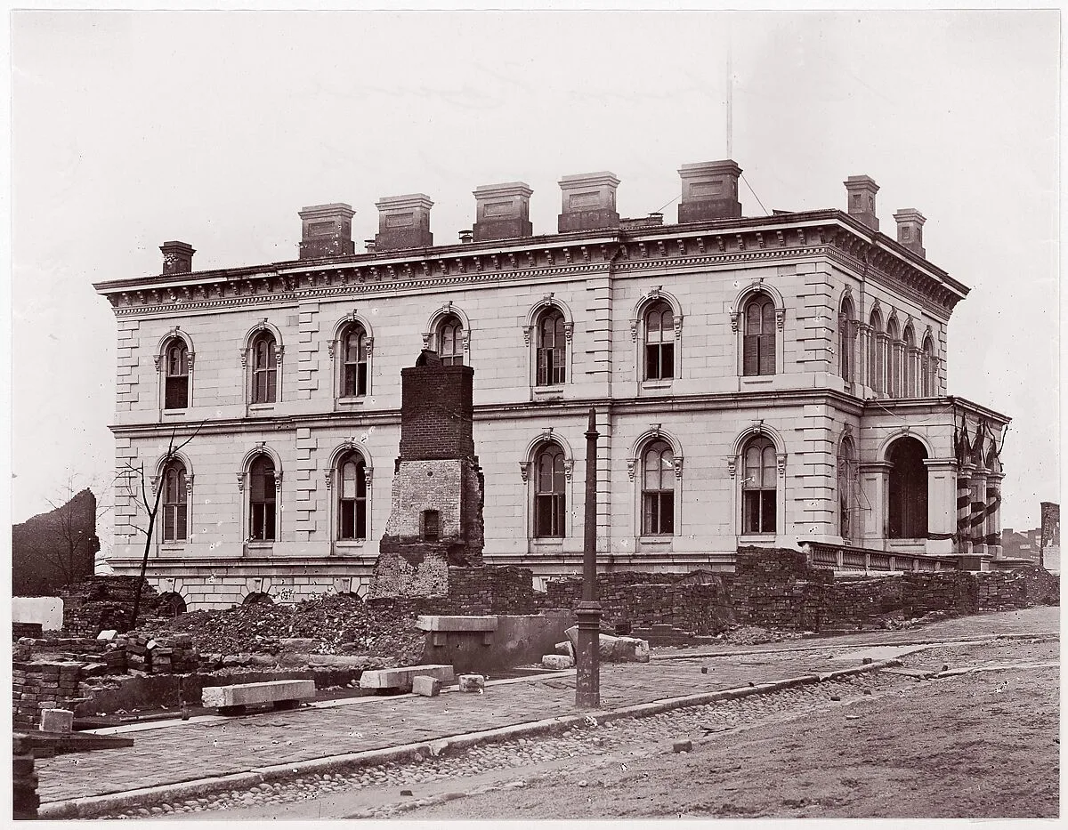 Custom House, Richmond, Virginia (after evacuation) — Alexander Gardner|Mathew B. Brady