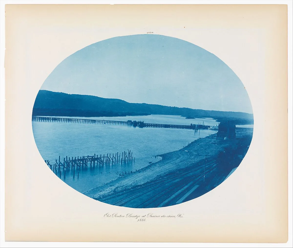 No. 193a. Old Ponton Bridge at Prairie du chien, Wisconsin — Henry P. Bosse